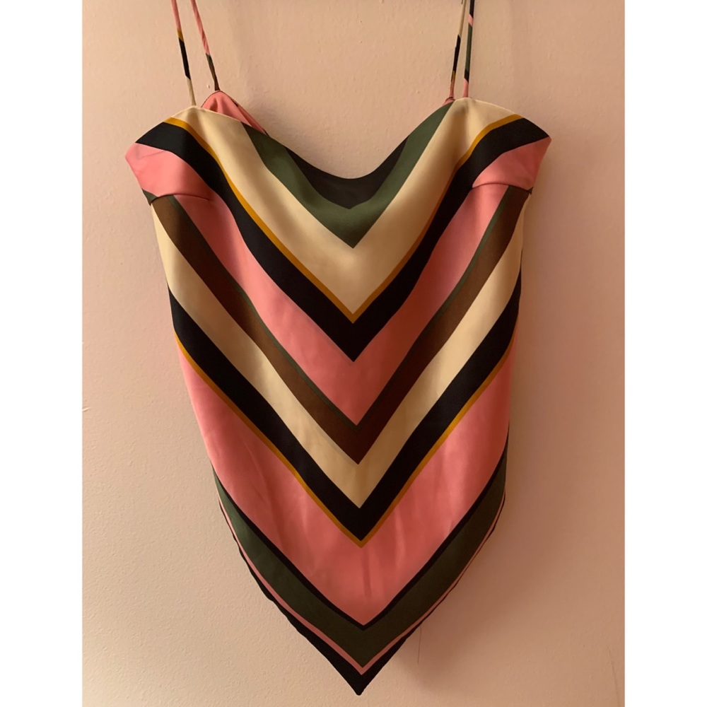 Silk tie back top
